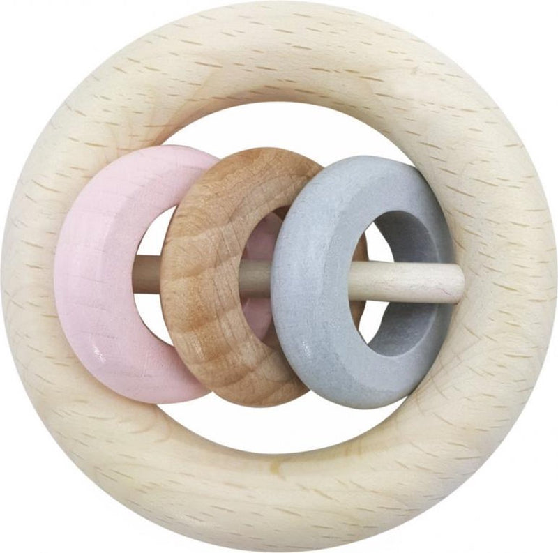 Hess rammelaar met 3 ringen (naturel roze)