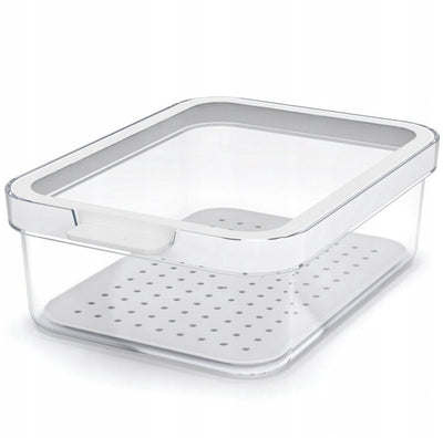 Rotho cauma koelkastorganizer 18.4x13.6x6.2 cm 1.2l wit transparant