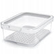 Rotho cauma koelkastorganizer 18.4x13.6x6.2 cm 1.2l wit transparant