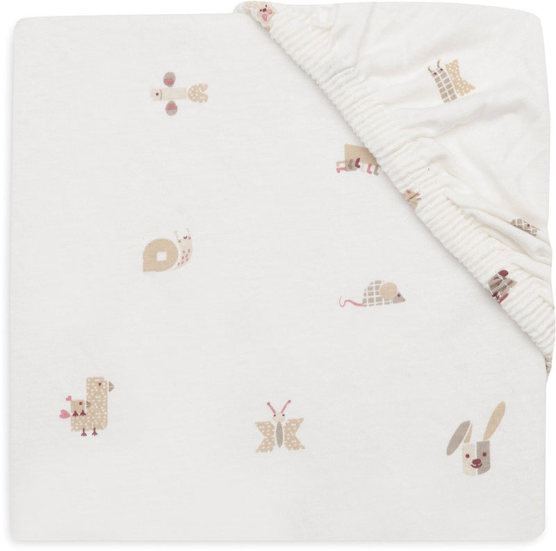 Jollein hoeslaken wieg - 40 50x80 90cm - jersey - animal friends
