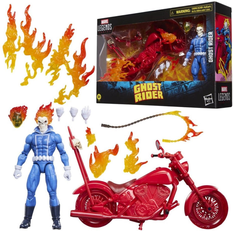 Hasbro ghost rider marvel legends action figure johnny blaze met motorcycle 15 cm action figuur