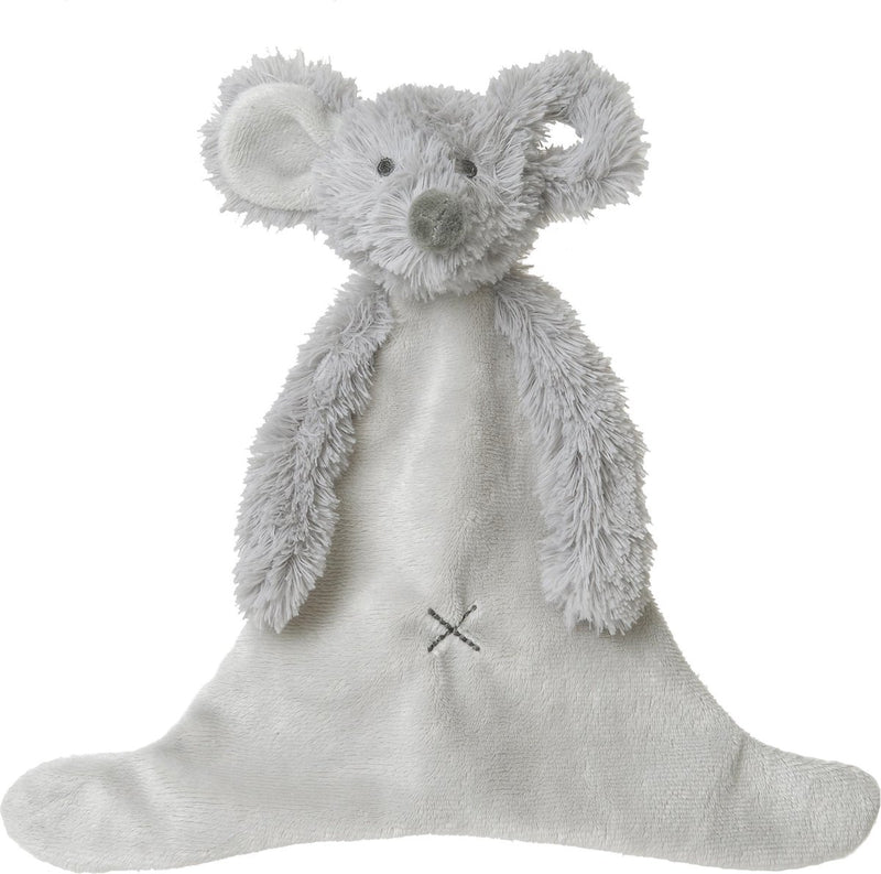 Happy horse muis mindy knuffeldoekje - grijs - baby cadeau