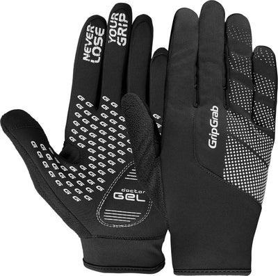 Gripgrab - ride windproof lente herfst fietshandschoenen lange vinger thermo winddicht - zwart - unisex - maat s
