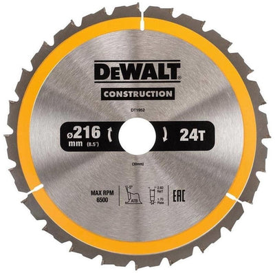Dewalt - cirkelzaagblad - 216mm - 30mm asdiameter - 24 tanden