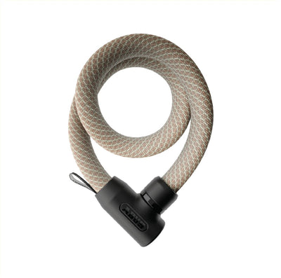 Abus fietsslot textiel-kettingslot - yarnit™ 4004k - security level 7 - beige - 110 cm - geschikt voor elektrische fietsen en stadsfietsen - lichtgewicht - slechts 0,88 kg