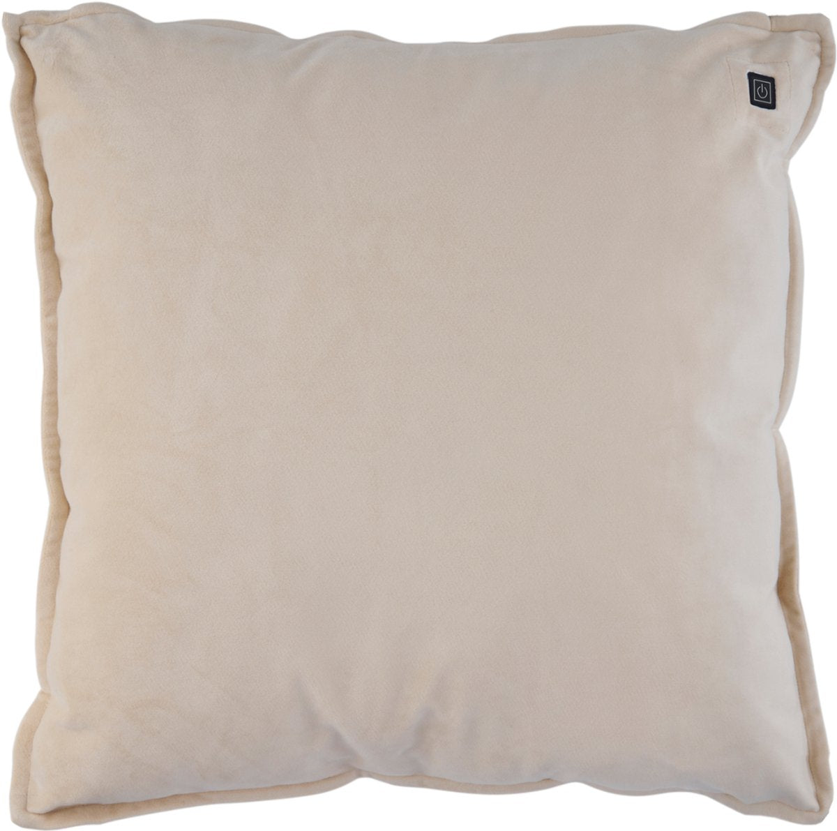 Alpina warmtekussen oplaadbaar met powerbank – warmte kussen elektrisch met 3 warmtestanden – verwarmingskussen met fleece hoes – 45x45cm – beige