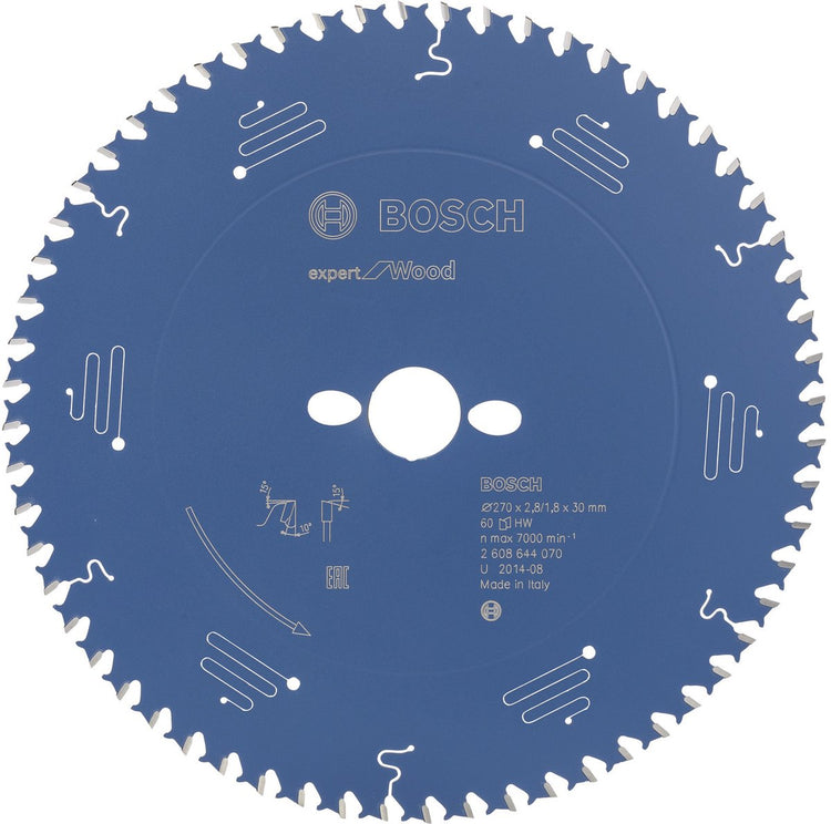 Bosch cirkelzaagblad expert for wood 210x30x2.8 1.8x30 t