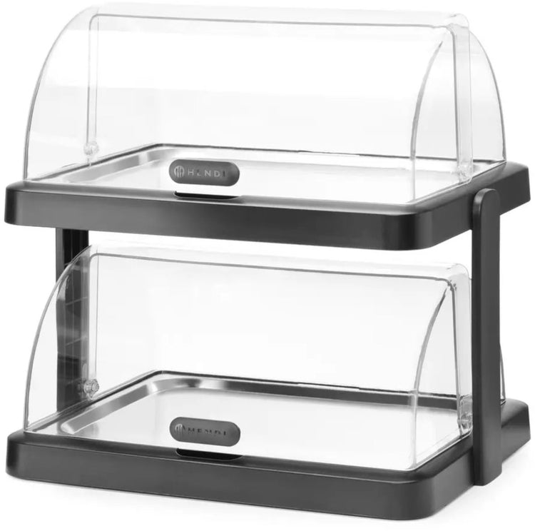 Hendi rolltop-presentatie gekoeld – 2 niveaus – roestvast staal – 440x320x440 mm