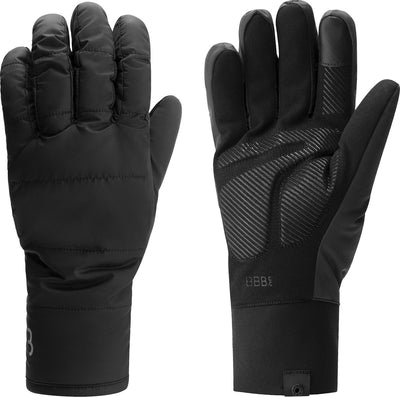 Bbb cycling puffershield fietshandschoenen winter - 0 - 5 ℃ - wind waterproof - wielrenhandschoenen heren en dames - zwart - maat xl - bwg-41