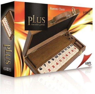Cayro rummiclasic houten koffer - klassiek nummerspel met fiches van resistente kunsthars - donker gelakte houten koffer en atrils - 2-4 spelers - vanaf 8 jaar - collection