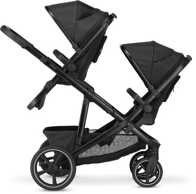Deryan evy v2 duo kinderwagen - uitbreidbaar - extra zitje - zwart