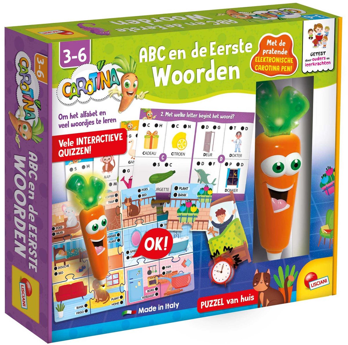 Lisciani carotina abc en de eerste woorden - nl