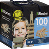 Bblocks bouwplankjes blank, 100 stuks
