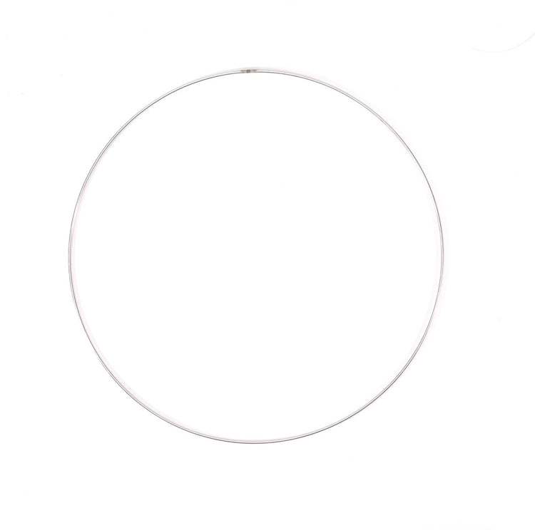 Creativ company metalen draad ring 30 cm knutselmateriaal wit.