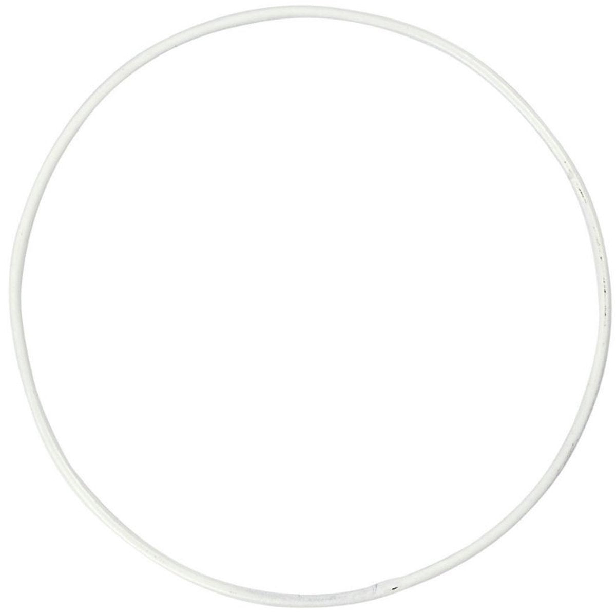 Creativ company metalen draadring wit - 10cm