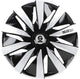 wieldoppen Lazio 14 inch ABS zwart zilver set van 4