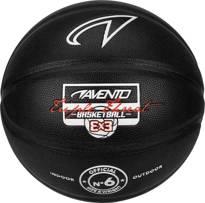 Avento basketbal maat 6 - triple threat - zwart wit 6