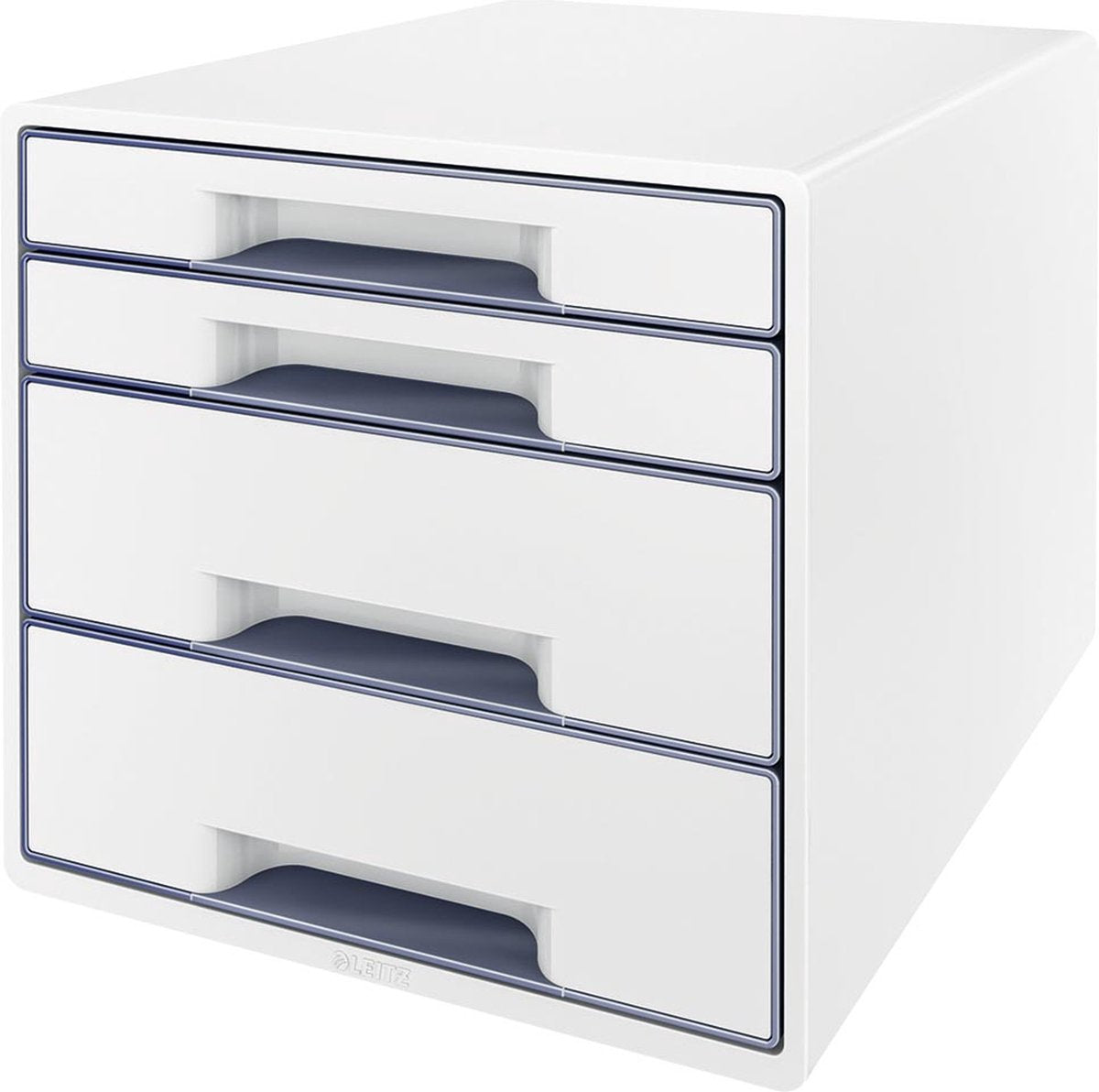 Leitz wow desk cube 4 laden wit grijs