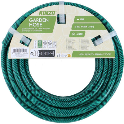 Kinzo tuinslang 10 meter flexibel pvc tuinaccessoire.