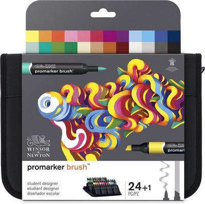 Winsor newton 0290079 promarker brush student designer 24 set | professionelle alcoholmarkers layoutmarkers