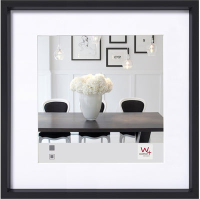Walther steel style - kunststof lijst - fotoformaat 20x20 cm - zwart