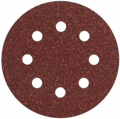 Bosch 5-delige schuurbladset voor excenterschuurmachines 115 mm geperforeerd - korrel 80
