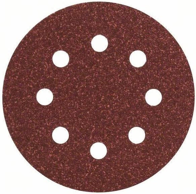 Bosch 5-delige schuurbladset voor excenterschuurmachines 115 mm geperforeerd - korrel 80