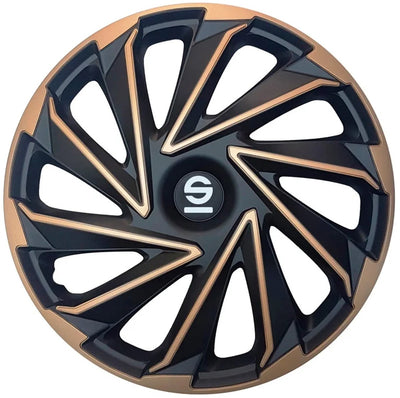 Sparco wieldoppen varese 15 inch goud zwart - 4 stuks