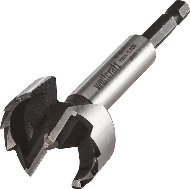 Wolfcraft - houtcilinderboor ø 35 mm - forstnerboor - scharnierboor - zeskantschacht - 3310000