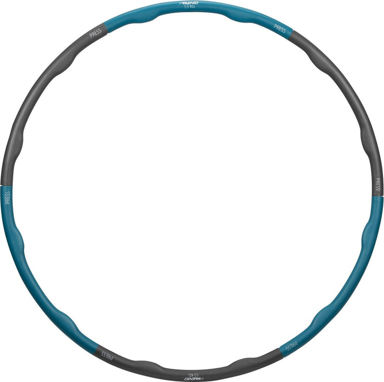 Avento fitness hoelahoop - 1.5 kg - blauw grijs - diameter 100 cm