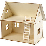 Creativ company https: www.cchobby.nl diy-poppenhuis-h-25-cm-afm-18x27-cm-1-stuk - afbeelding 1