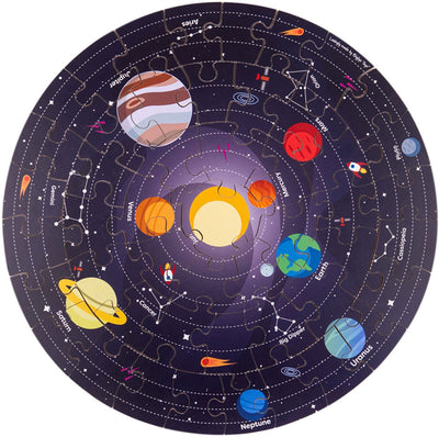 Bigjigs vloerpuzzel zonnestelsel rond, 39cm