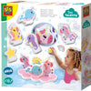 Ses creative - tiny talents - eenhoorn bad eiland - foam eenhoorns - drijvend badspeelgoed - stimuleert fantasie - creatief spelen - baby badspeelgoed - eenhoorn speelgoed