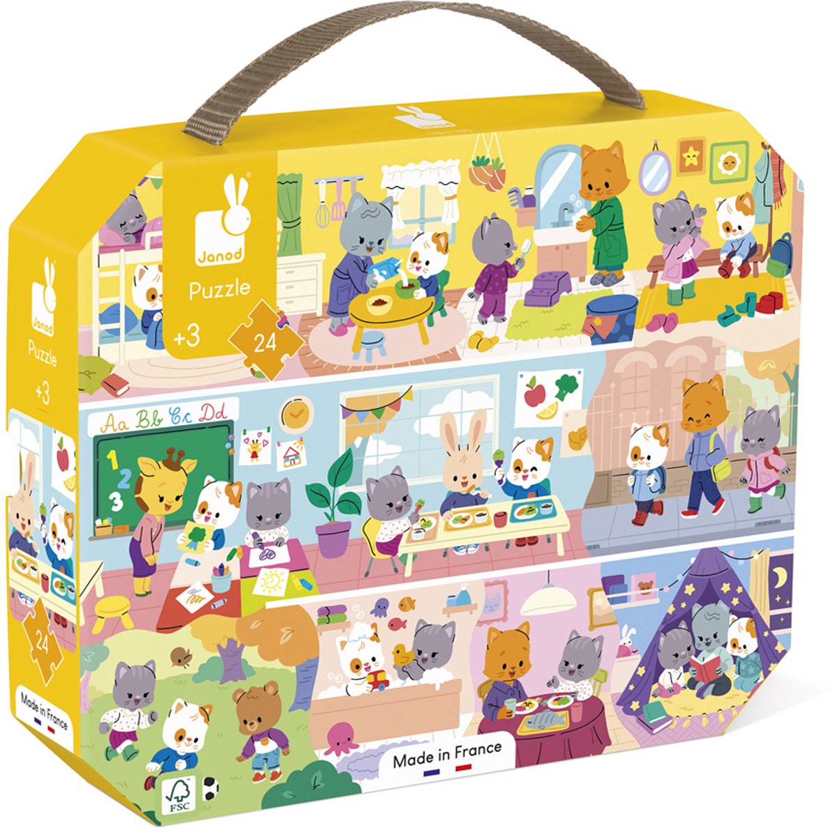 Janod - puzzel - dagelijkse routine - 24 stukjes