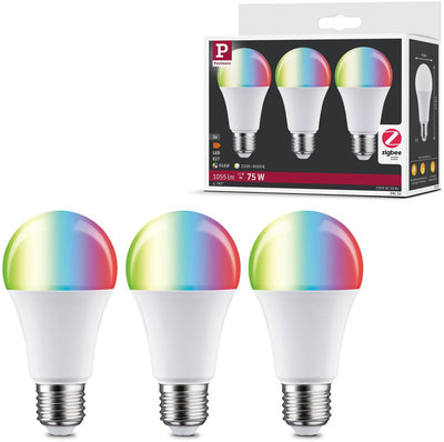 Paulmann standaard 230 v smart home zigbee 3.0 led-gloeilamp e27 3x1055lm 3x11w rgbw+ dimbaar mat
