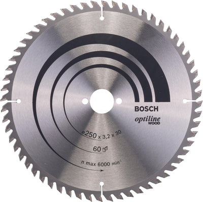Bosch - cirkelzaagblad optiline wood 250 x 30 x 3,2 mm, 60