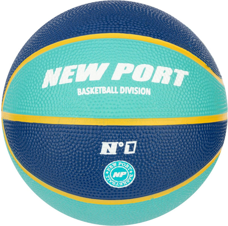New port minibasketbal - donkerblauw aqua - maat 1