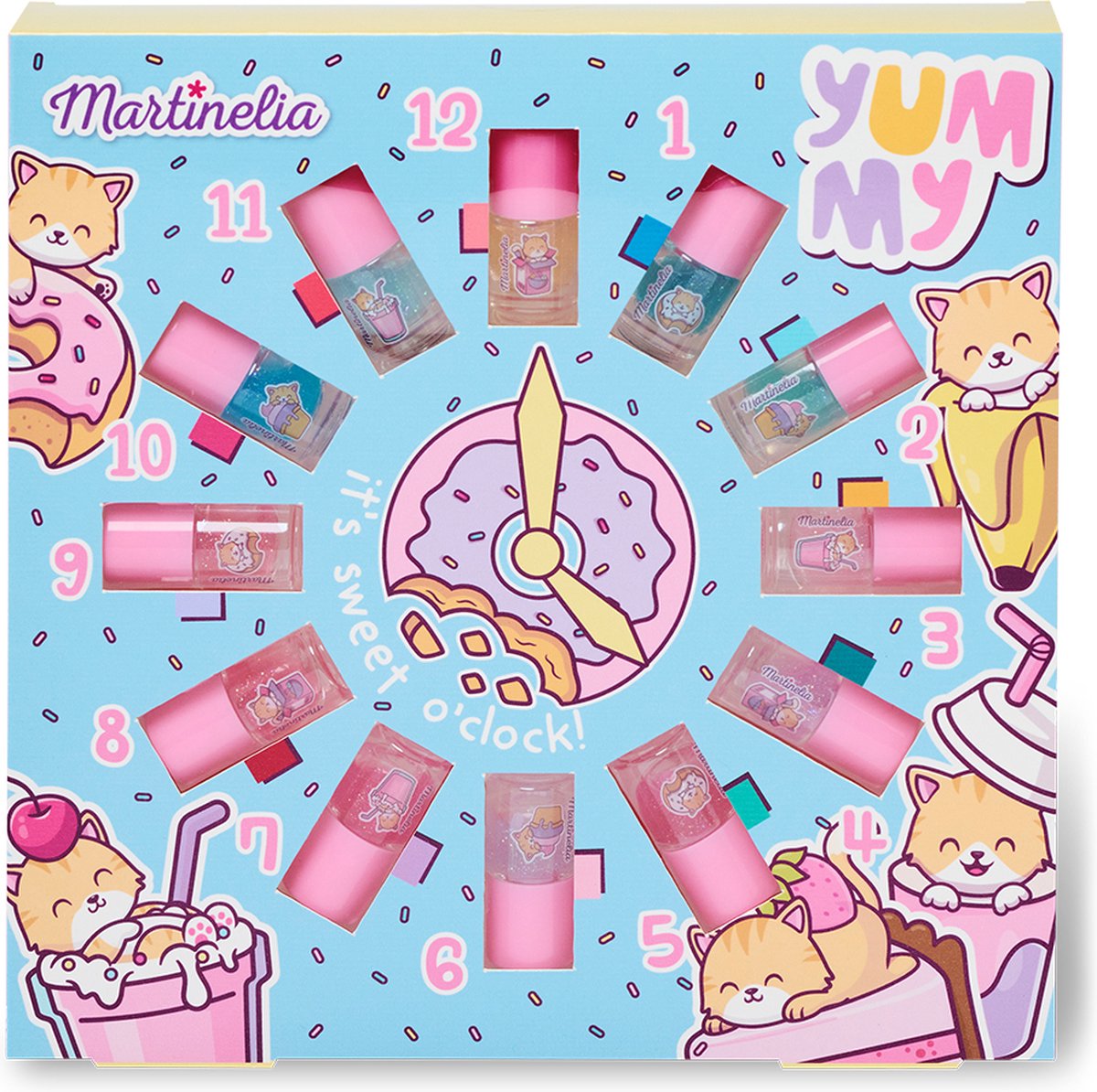 Idc institute schoonheidsset martinelia yummy kinderen nagellak 12 stuks (24,5 x 24,5 x 3 cm)