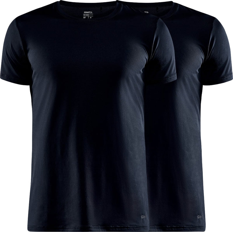 Craft core dry tee multi 2-pack m heren thermoshirt - zwart xxl