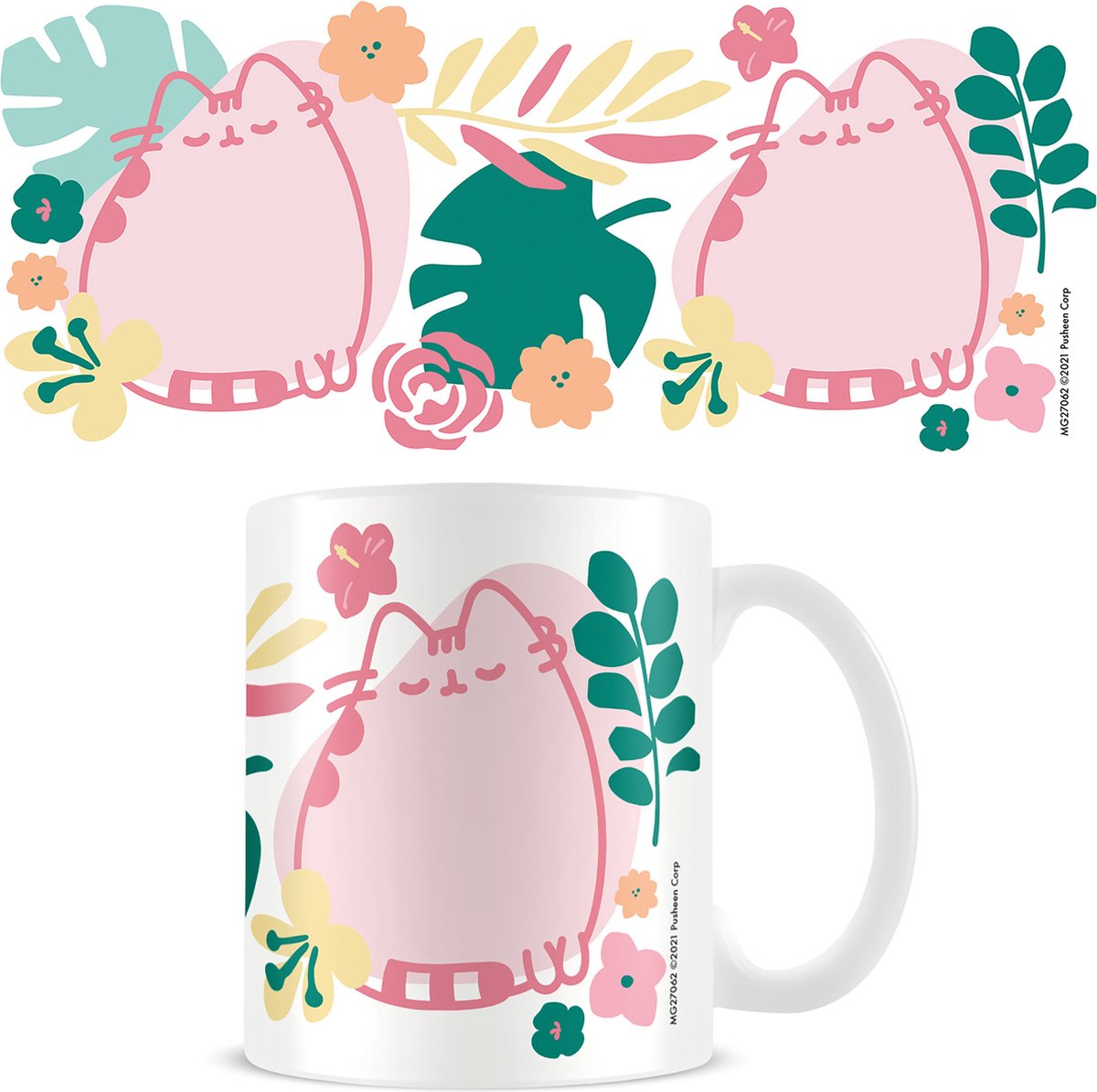Pusheen tropical 11oz 315ml white mug