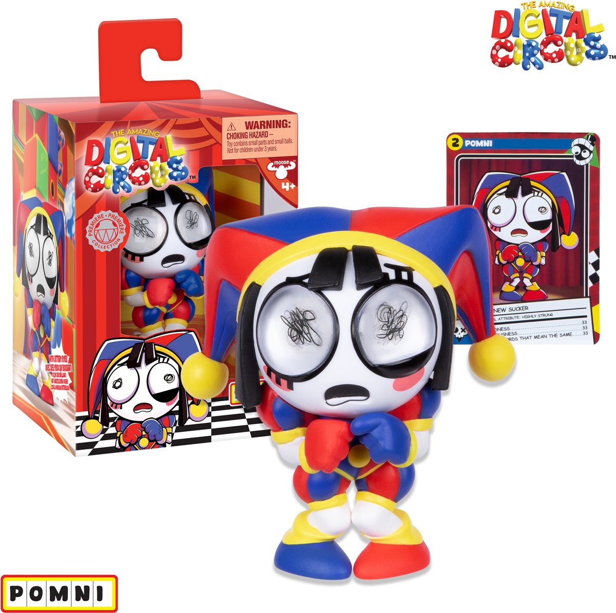 Moose toys the amazing digital circus - vinyl figuur pomni