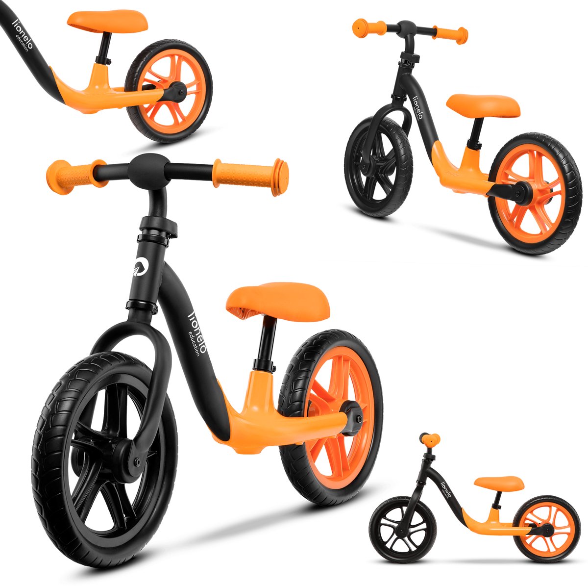 Lionelo alex – loopfiets voor kinderen 3-6 jaar – tot 30kg – 12 eva-schuimwielen – balance bike – veilig verstelbaar – antislip handvatten voetsteun – jongens meisjes – baby fiets
