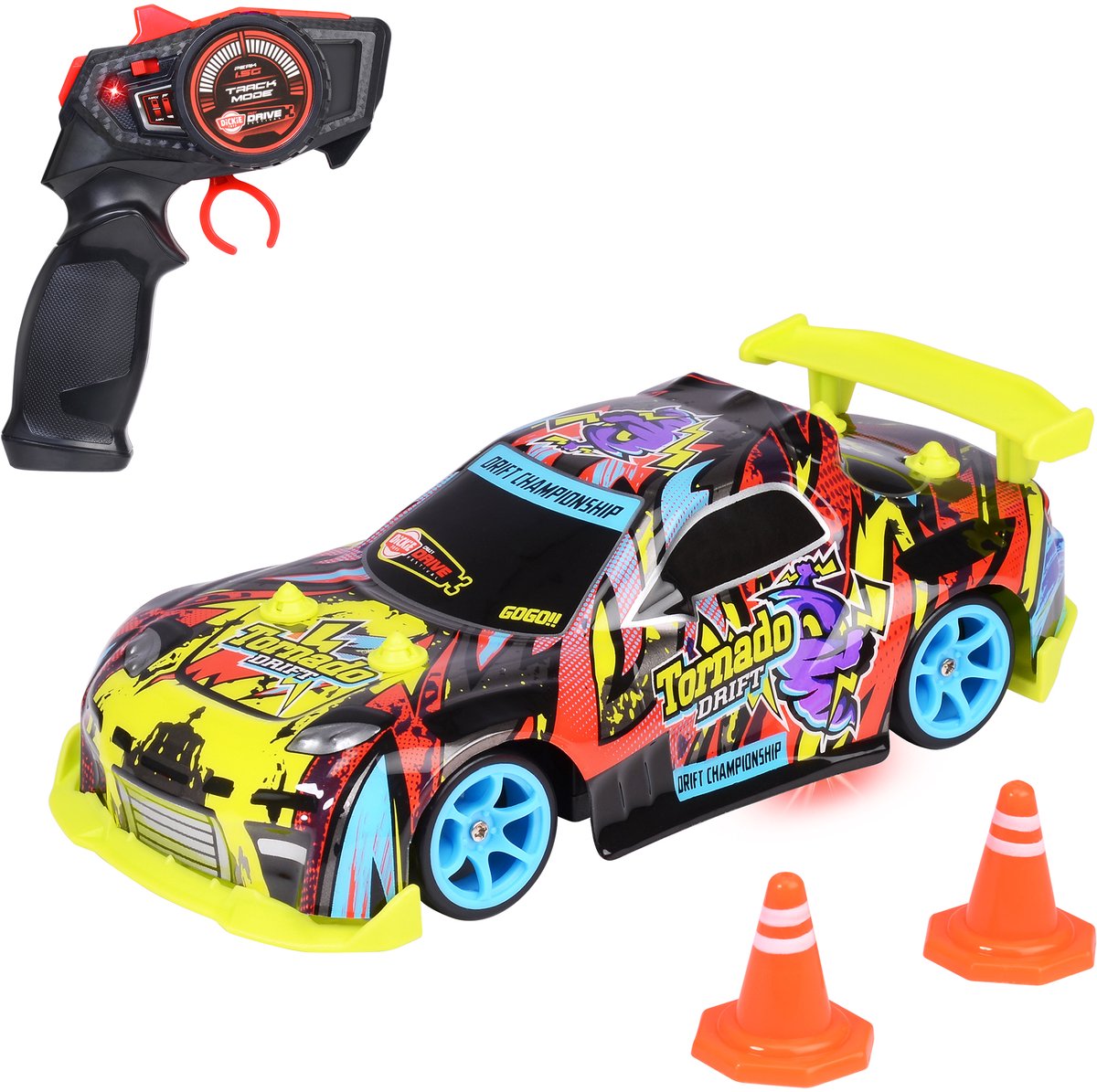 Dickie rc bestuurbare auto tornado drift rtr