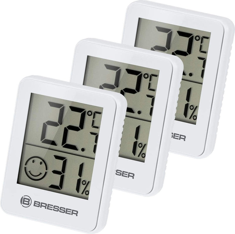 Bresser weerstation - climatemp hygro indicator - set van 3 - checkt binnenklimaat - wit