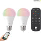 Eglo connect.z eglo starter-z starterspakket - 2x e27 rgb led lampen - afstandsbediening - zigbee
