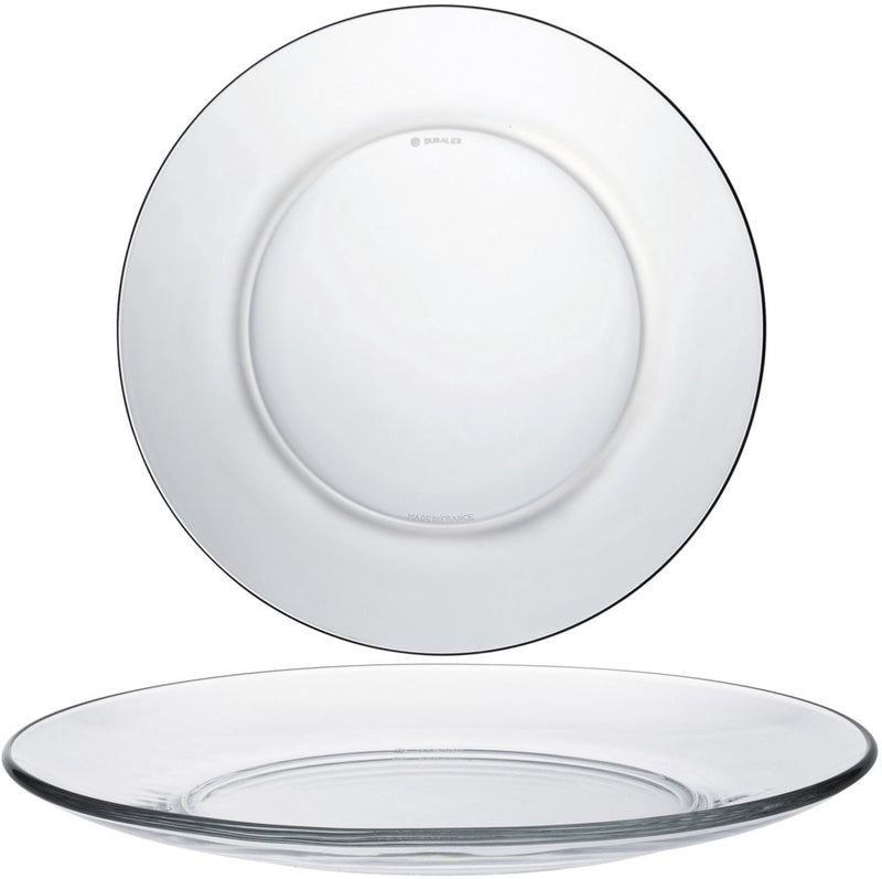 Duralex lys - plat bord - 235 x 20 mm - transparant - set van 6