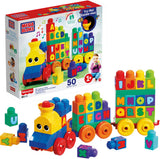 Mega bloks abc muziektrein - educatieve bouwblokken voor 1-5 jaar - 50 blokken - afbeelding 1