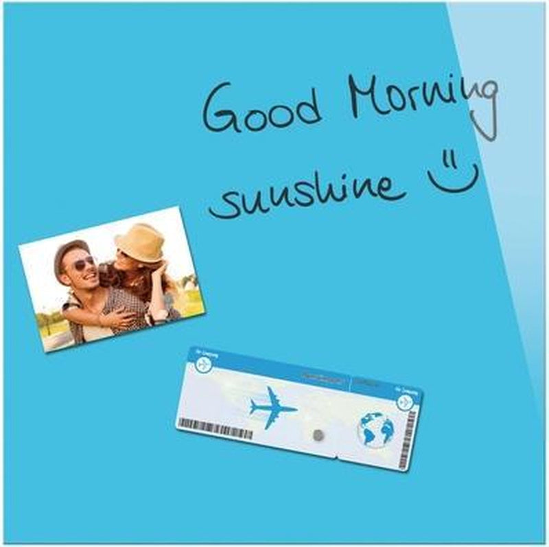Sigel glasmagneetbord - be!board - 45x45cm - blauw - si-b1103