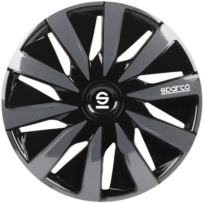 wieldoppen Lazio 15 inch ABS zwart grijs set van 4