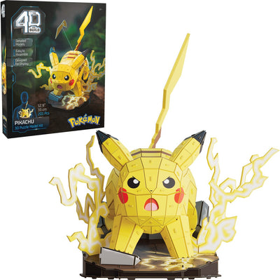 4d build , pokémon pikachu, 3d-modelset, pokémon-verzamelobjecten, kanto-starterverzameling, bureaudecoratie, bouwspeelgoed, 3d-puzzels, 201 stukjes